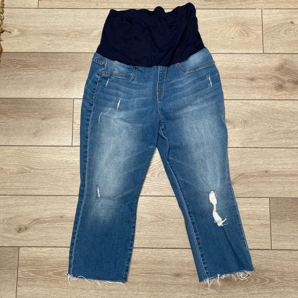 BLUE DENIM MATERNITY JEANS